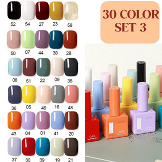 Set sơn gel AS 60 màu TẶNG base+ top+cứng móng 15ml hottrend chuẩn màu dùng đèn hơ uv/led