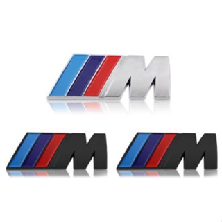 3d Kim Loại Xe Miếng Dán Cho BMW M Logo Biểu Tượng Power Sport E90 M3 M5 M7 Tự Động Lưới Tản Nhiệt Trước Biểu Tượng Phụ Kiện Nguyên Bản Chất Liệu Xe Hơi