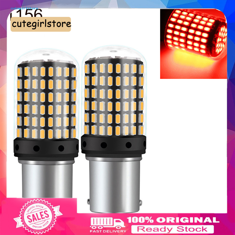 Cute _ 2 Chiếc Canbus 1156 / 7440 3014 144SMD LED Xe Đèn Tín Hiệu Phanh Bóng Đèn