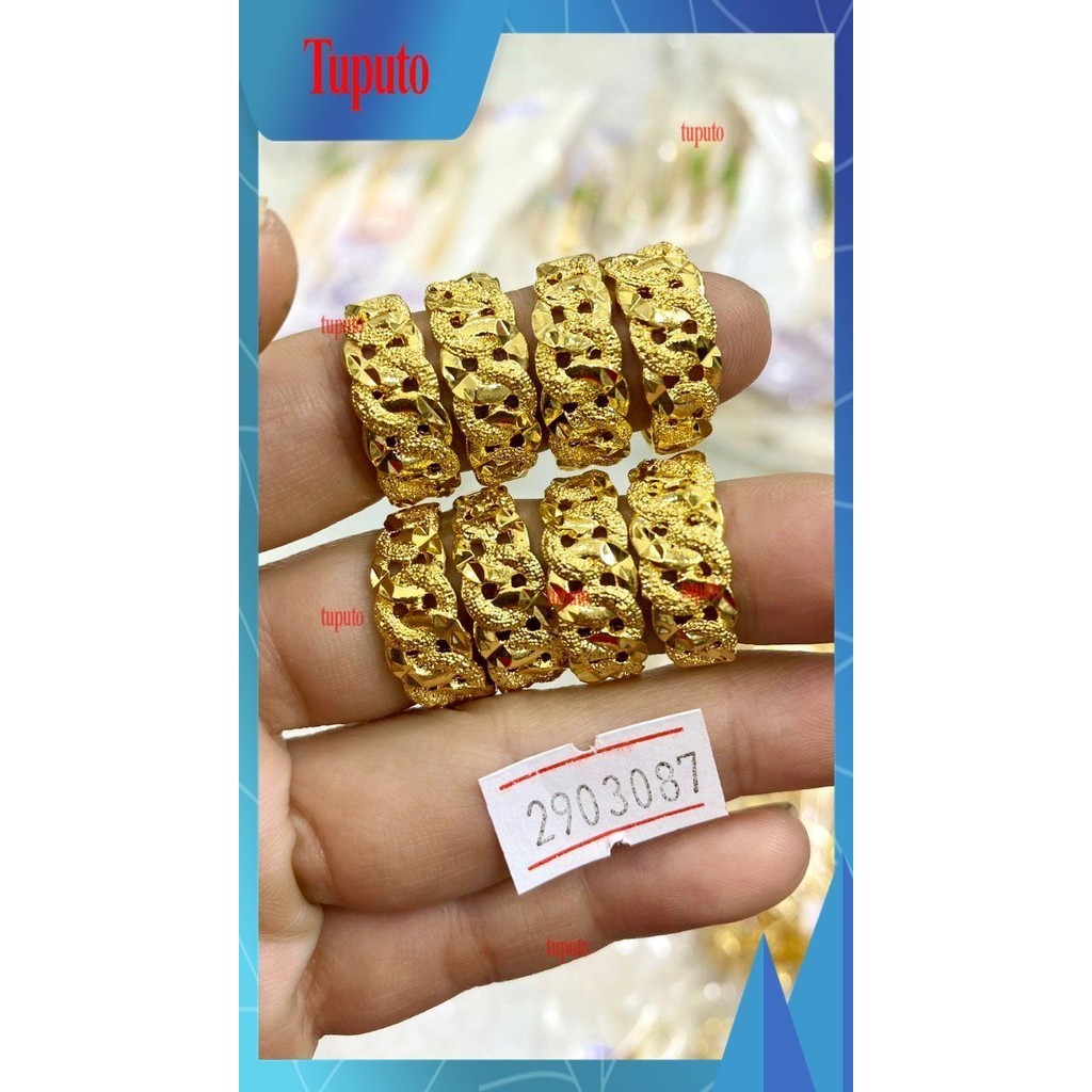 Nhẫn nữ nhẫn bính mạ vàng mẫu số hai 2903097 hàng hot tren bao đổi trả