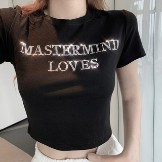 Áo thun nữ babytee đính đá kim cương - Áo phông nữ dáng ngắn hở bụng sexy