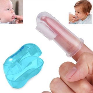 Bộ ngón tay cái cho bé Bàn chải đánh răng Bàn chải đánh răng sữa Silicone Bàn chải đánh răng ngón tay Bàn chải làm sạch lưỡi cho bé