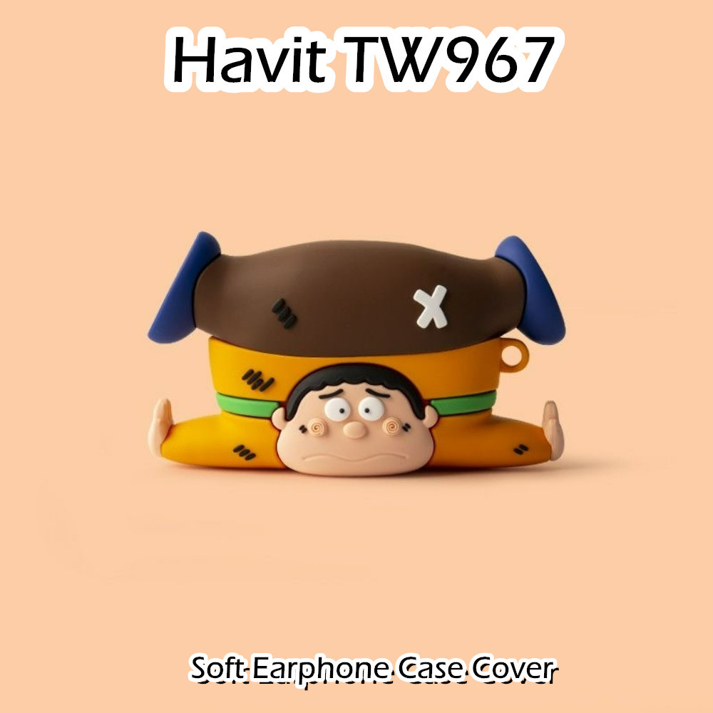[Chất lượng cao] Dành cho vỏ Havit TW967 Vỏ tai nghe silicon mềm dòng hoạt hình hợp thời trang NO.1