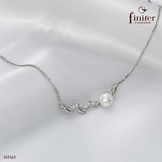 Vòng cổ ngọc trai thật, bạc quý kim với thiết kế tinh xảo, thanh lịch - NF165 - Finifer by Hoang Gia Pearl