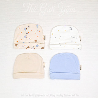 Mũ Cho Bé Sơ Sinh Cotton Petit Co Giãn 4 Chiều