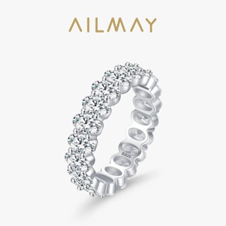 Ailmay Luxury Bạc 925 Hình Bầu Dục 5A Zircon Nhẫn Dành Cho Nữ Trang Sức Mỹ