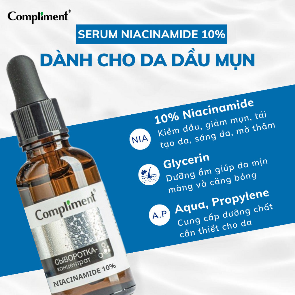 Ảnh 4 của Serum Compliment tinh chất dưỡng cải thiện, làm đẹp, cho mọi loại da 27ml