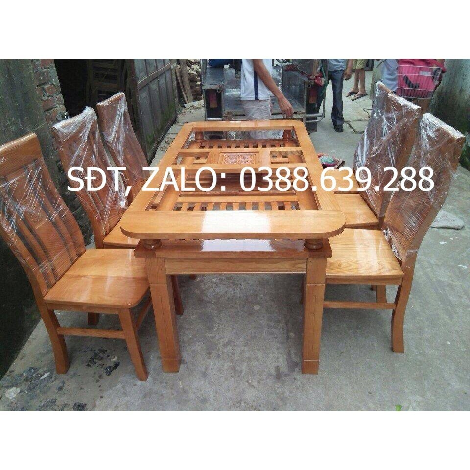 Bộ bàn ăn gỗ sồi