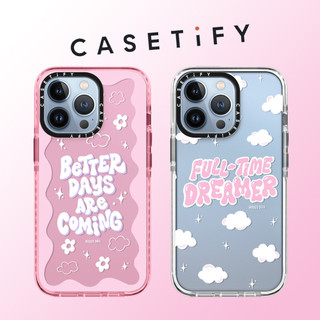 Casetify Đám Mây Màu Hồng Tiếng Anh TPU Ốp Lưng Điện Thoại iPhone 15 Pro Max 14 ProMax plus 13 12 12Pro 12PM 11PRO XR Vỏ Điện Thoại Chống Sốc viền Mềm Vỏ Bảo Vệ Điện Thoại Di Động