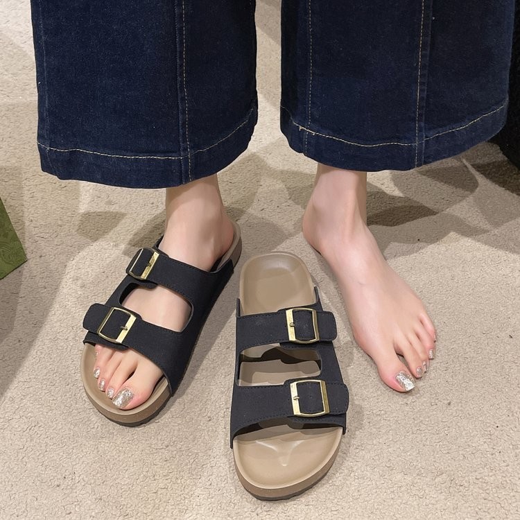 Size 35-45 Thời Trang Hàn Quốc Y2K Retro Dép Nữ Đế Dày Phong Cách Ngoài Trời Chống Trơn Trượt Nhẹ Kỳ Nghỉ Màu Sắc Phù Hợp Với Mặc Bên Ngoài Đế Mềm Lười Một Chân Bàn Đạp Birken Dép St | BigBuy360 - bigbuy360.vn