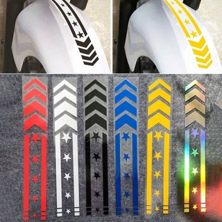 FENDER Đề can mũi tên phản quang xe máy Vành sọc bánh xe trên miếng dán băng chắn bùn