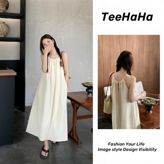 Váy 2 dây trễ vai đi biển Đầm hai dây dài bigsize nữ Dây Sling Đầm Nữ Mùa Hè Phong Cách Mới Kỳ Nghỉ Phong Cách Retro Rời Ngoài Mặc Chữ A Lớn Xoay Váy Dài