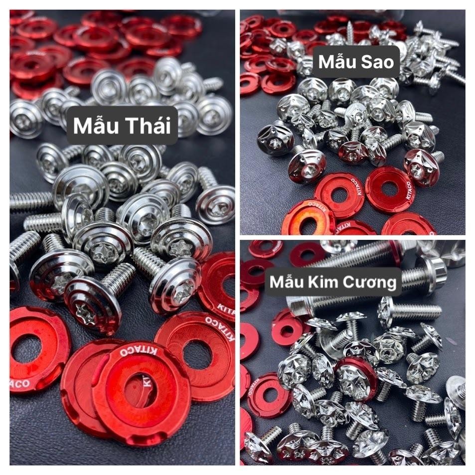 ỐC DÙ SALAYA 6li10 ,6li15 , 6li20 LẮP,ỐP PÔ, DÀN ÁO INOX 304