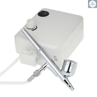  Bộ máy nén khí Mini đa năng Airbrush Bộ bàn chải không khí nạp trọng lực cho tranh nghệ thuật Hình xăm Làm móng tay Thủ công Mô hình phun bánh Air Brush Bộ dụng cụ làm móng tay 100-24 ANEW-4.1 