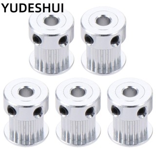 YUDESHUI 5 Chiếc GT2 Thời Gian Đai Idler Ròng Rọc, Lỗ Khoan 5mm 20 Răng 2GT Thời Gian Ròng Rọc, 2GT Stepper Motor Ròng Rọc Nhôm 10mm Chiều Rộng Thời Gian Ròng Rọc Máy In