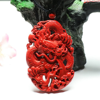 Cinnabar Dragon Thương Hiệu Mặt Dây Chuyền Vòng Cổ Sống Một Mảnh OEM Nhà Máy Bán Buôn YZS2051514