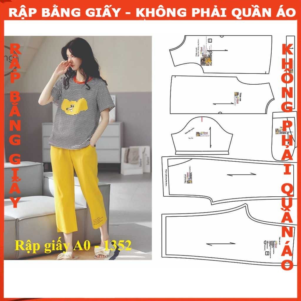 Rập giấy A0 mã 1352 - bộ thun lửng