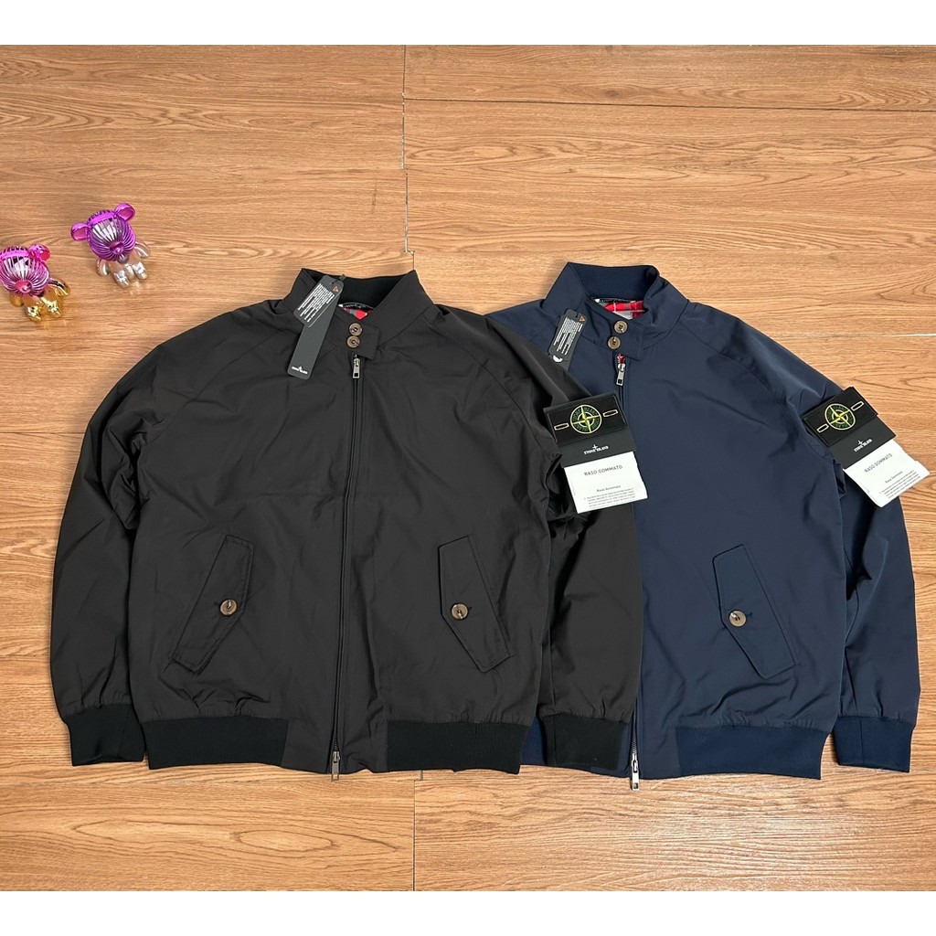ST0NE lSL@ND American Harrington G9 Jacket - Retro Bảo hộ lao động thông thường, Áo khoác Bomber cổ 