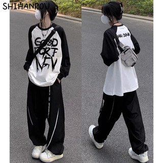 SHIHANROU áo phông áo thun nữ oversize Vintage INS Thể thao Comfortable WTX2410O57 4Z240125
