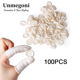 Unmegoni 100 Vỏ Bọc Bảo Vệ Ngón Tay Bằng Cao Su Latex Dùng Một Lần Chống Trượt