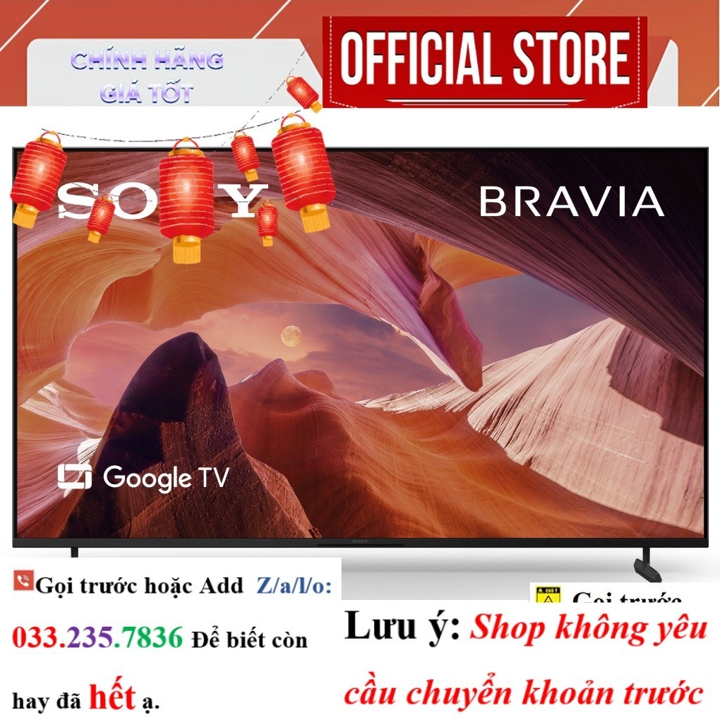 |New| Google Tivi Sony Ultra HD 4K HDR 65 inch KD-65X80L