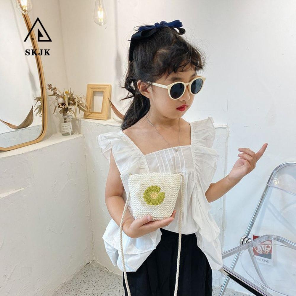Túi đeo vai nữ SKJK Túi đựng tiền xu hình trái cây thanh lịch hoa dâu tây