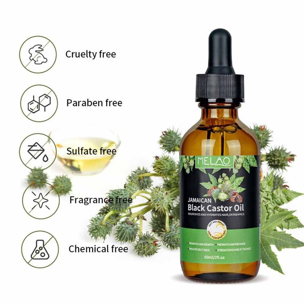 Organic Castor Oil pure Natural Jamaican Black Castor Oil For Hair Growth 60ml