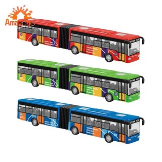 Kéo lại dài xe buýt mô hình diecast xe buýt đồ chơi giáo dục hợp kim kéo lại xe buýt mô phỏng quá cảnh xe buýt mô hình cho trò chơi lễ hội quà tặng