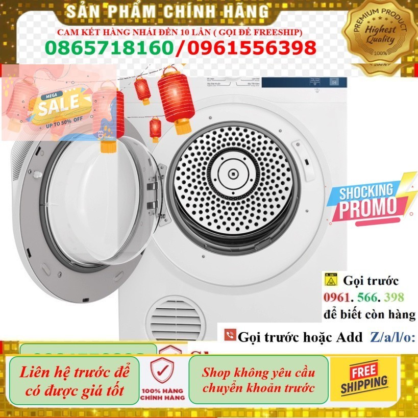 Kho cam kết chính hãng  EDV854J3WB - Máy Sấy Thông Hơi Electrolux 8.5kg EDV854J3WB .