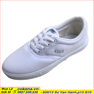 Giày Asia trắng Star cột dây dùng cho nhóm múa, nhịp điệu, đi lễ... G01S W01S M03S