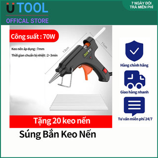 Súng bắn keo nến silicon máy 70w đa năng và 10 cây keo utool