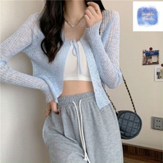Áo Cardigan Khoác Nhẹ Cổ V Tay Dài Phối Cột Nơ Kiểu Ngực Siêu Xinh Áo Khoác Mỏng Kiểu, Áo Khoác Mỏng Kiểu Thời Trang Nữ