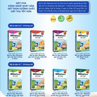 Bột ăn dặm vị mặn metacare các vị cho bé 7th hộp 200g