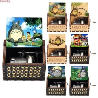 Hộp nhạc DARNELL Totoro, Hộp nhạc quay tay bằng gỗ Totoro đầy màu sắc hoạt hình, Tonari No Totoro Anime đáng yêu Retro Hộp nhạc Totoro Giáng sinh