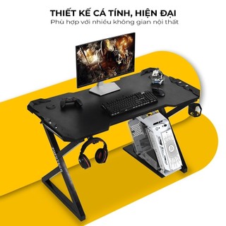 Bàn làm việc, gaming, để máy tính fufutech x-razer có kệ cpu, dùng học tập, khung sơn tĩnh điện chắc chắn
