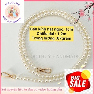 Dây đeo túi xách , quai đeo túi xách thay thế hạt ngọc , quai đeo chéo , quai xách tay hạt ngọc