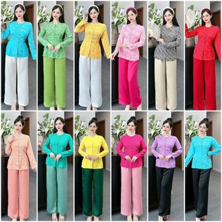 Áo tay dài bà ba Size XXL chất luạn uyển nhi tổng hợp nhiều tone màu Mai Ngô