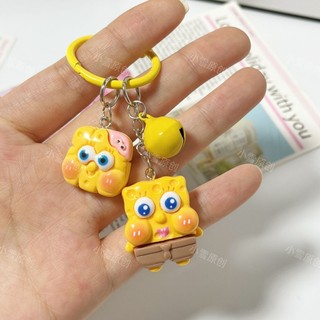 Spongebob SquarePants Patrick Snap Ring Móc khóa Mặt dây chuyền