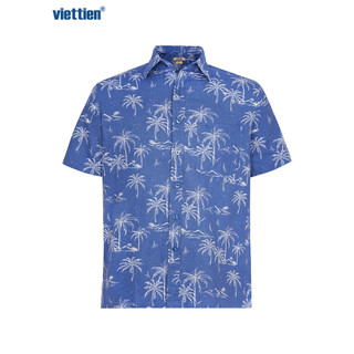 Sơmi ngắn tay lai ngang VIETTIEN SMART CASUAL vải linen phom regular - 6R0471NR1/SNHI