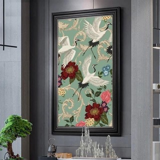 Tranh thêu con hạc tam hạc mẫu mới