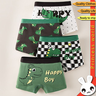 Combo 4 quần sịp đùi quần lót cho bé trai cotton thoáng mát hình ngộ nghĩnh dễ thương