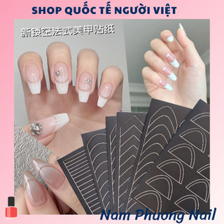 Sticker French Móng Miếng  Dán Móng Nghệ Thuật Sticker mẫu mới