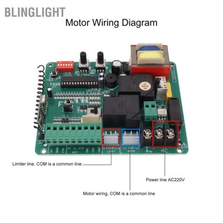 Blinglight cổng trượt bảng mạch điều khiển động cơ chỉ thị led điện cửa có từ xa 220v