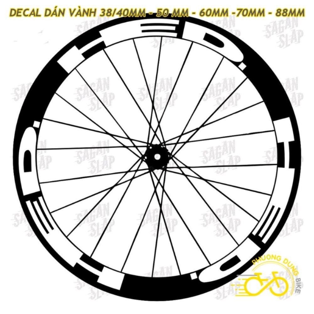 Decal Tem dán vành xe đạp Fixed Gear HED 700C