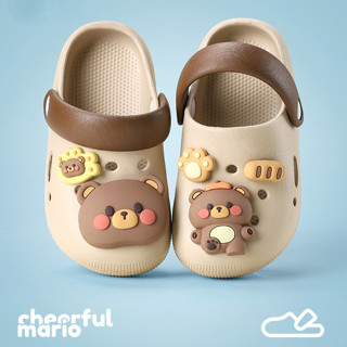 Cheerful Mario dép sục gấu cho bé dễ thương hoạt hình chống trượt tránh va chạm đế mềm dép cross bảo vệ ngón chân của bạn thoáng khí mùa hè đi biển