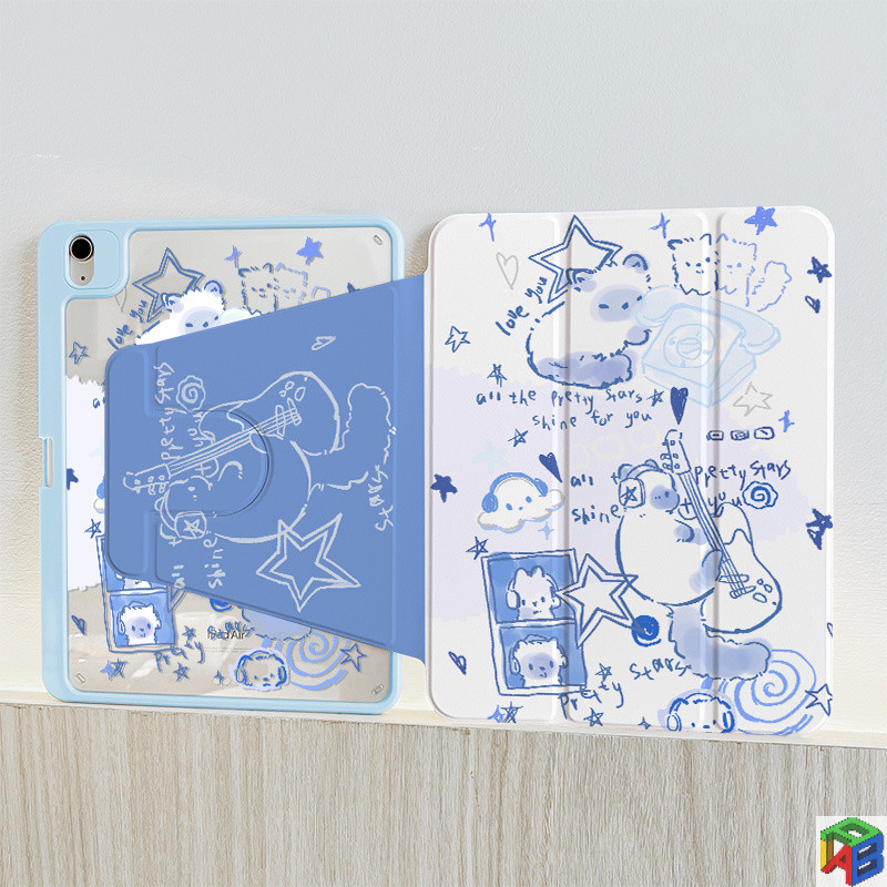 Ốp lưng iPad xoay 360 độ + Khe cắm bút cho iPad 2025 Gen11 gen9 gen8 10.2 Air11 Gen10 Acrylic Air1 /