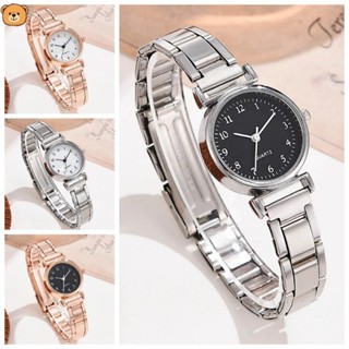 【LQZ】Bình thường sang trọng phụ nữ thời trang mô phỏng thạch anh thép không gỉ dây đeo đồng hồ kỹ thuật số