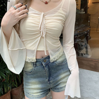 TIANLEYU áo phông áo thun nữ croptop baby tee hàn quốc Minimalist Thời trang Korean WMY24105WS 5Z240130