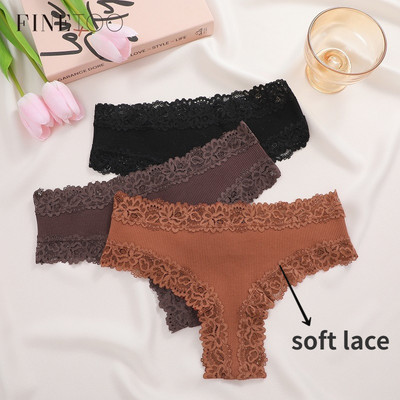 Finetoo Quần Ren Cho Nữ Thoải Mái Quần Lót Cotton Quần Lót Nữ Hoa Thông