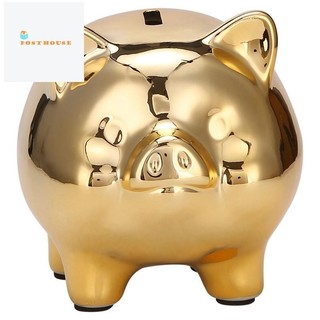 Gốm vàng lợn heo đất dễ thương đồng xu heo đất sáng tạo đồ nội thất nhà lợn may mắn trang trí, lợn vàng